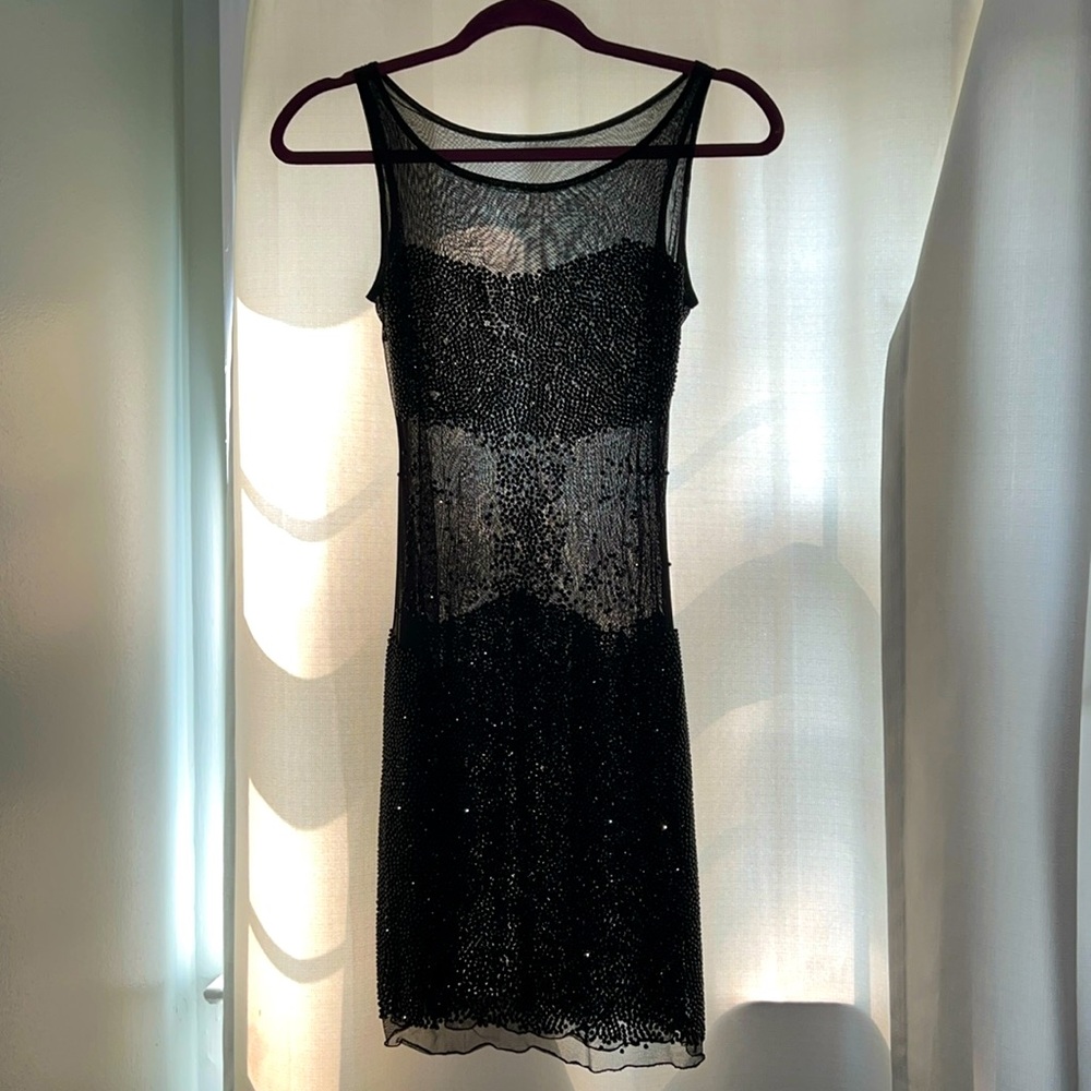 Beaded Sheer LBD